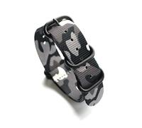 Elegantyl Correa de reloj de nailon de camuflaje Nato 18mm 20mm 22mm 24mm correa de reloj de nailon de camuflaje deportivo accesorios de reloj, 22mm