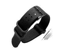 Elegantyl Correa de reloj Nato de nailon, 22mm, 23mm, correa de reloj negra/verde, correa de reloj deportiva resistente al agua, accesorios de reloj, Negro, 22mm
