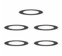 Eleganz 5 anillos de acero para árboles, 60/90 cm de diámetro, color negro, diseño plano para el cuidado del jardín, duradero y resistente a la intemperie