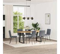 Eleganz 6 sillas de comedor de terciopelo gris oscuro, modernas sillas para comedor y cocina, cómodas y duraderas, ideales para familias y gastronomía