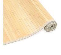 Eleganz Alfombra de bambú natural de 100 x 160 cm, suelo ecológico y resistente con borde de polipropileno para salón, dormitorio, ideal para viviendas sostenibles