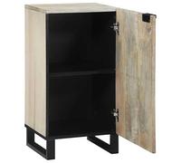Eleganz Aparador blanco de madera maciza de mango 40 x 33 x 75 cm - Elegante mueble de salón con diseño moderno, duradero y respetuoso con el medio ambiente