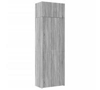 Eleganz Armario alto Sonoma gris 70 x 42,5 x 225 cm | Armario de salón de madera | Espacio de almacenamiento moderno para salón | Ahorra espacio y estable