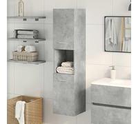 Eleganz Armario colgante de baño gris hormigón 30 x 30 x 130 cm de material de madera - Mueble de baño que ahorra espacio para viviendas modernas, duradero y elegante
