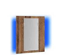 Eleganz - Armario con espejo, aspecto de madera vieja, 40 x 12 x 45 cm - Juego de muebles de baño de madera y acrílico, moderno espejo de baño con iluminación, ahorra espacio y elegante