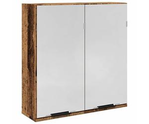 Eleganz Armario con espejo de baño con aspecto de madera envejecida, 64 x 20 x 66,5 cm, de material de madera con cristal, elegante juego de muebles de baño para un ambiente moderno, ahorra espacio y