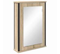 Eleganz Armario con espejo de madera - aspecto de roble con cristal y metal | dormitorio y baño | elegante y ahorra espacio | perfecto para viviendas modernas