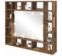 Eleganz Armario con espejo de madera envejecida de 91 cm, armario de baño de madera con espejo, muebles elegantes para baño y aseo de invitados, ahorra espacio y es duradero