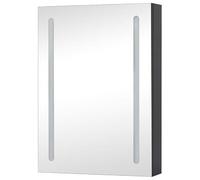 Eleganz - Armario con espejo para baño 50x13x70 cm - Moderno mueble de baño con iluminación, MDF con revestimiento de resina de melamina y cristal - Espacio de almacenamiento para baños pequeños