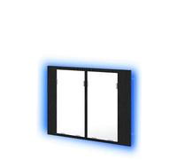 Eleganz Armario con espejo para baño, aspecto de roble negro, 60 x 12 x 45 cm, material de madera, moderno armario con espejo para baño con espacio de almacenamiento, ahorra espacio y es duradero