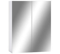 Eleganz Armario de baño blanco 60 x 15 x 75 cm con espejo - MDF con superficie de melamina y cristal - Moderno mueble de baño para más espacio de almacenamiento - Elegante juego de muebles de baño