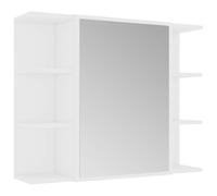 Eleganz Armario de baño con espejo, 80 x 20,5 x 64 cm, de madera y acrílico, moderno armario de baño con espejo, espacio de almacenamiento para lavabo e inodoro, ideal para baños pequeños