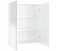 Eleganz Armario de baño con espejo de 60 x 15 x 75 cm - Armario de MDF blanco con superficie de melamina y cristal - Elegante juego de muebles de baño para un ambiente moderno