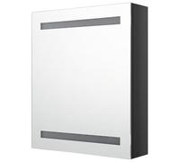 Eleganz Armario de baño con espejo - Moderno armario de baño de MDF con revestimiento de resina de melamina y cristal - 50 x 14 x 60 cm - Negro brillante - Espacio de almacenamiento para accesorios de