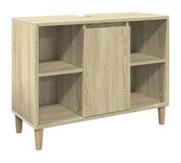 Eleganz Armario de baño de roble Sonoma, 80 x 33 x 60 cm, de material de madera, elegante juego de muebles de baño para más espacio y orden