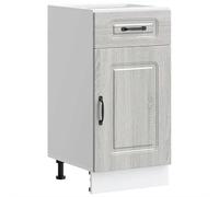 Eleganz Armario de cocina Kalmar gris de madera Sonoma, moderno armario bajo para cocinas y zonas de cocina, solución de almacenamiento con superficie duradera