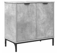 Eleganz Armario de lavabo de hormigón gris 60,5 cm - Moderno armario de baño de madera, espacio de almacenamiento para lavabo, resistente al agua y duradero, ideal para baños pequeños