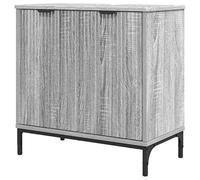 Eleganz Armario de lavabo Sonoma gris 60,5 cm - Juego de muebles de baño de madera, ahorro de espacio para baños pequeños, solución de almacenamiento moderna con puerta