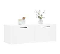 Eleganz Armario de pared blanco 100 x 36,5 x 35 cm de material de madera - Moderno armario de salón con espacio de almacenamiento para orden y estilo - perfecto para apartamentos pequeños