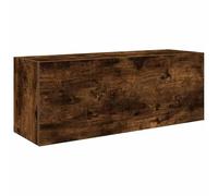 Eleganz Armario de pared de baño de roble ahumado, 80 x 25 x 30 cm, de material de madera, juego de muebles de baño con diseño elegante, ahorra espacio y es duradero para baños modernos