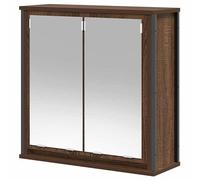 Eleganz Armario de pared para baño con espejo, aspecto de roble marrón, 60 x 21 x 60 cm, juego de muebles de baño de madera y acero, ahorra espacio y es duradero, ideal para baños pequeños