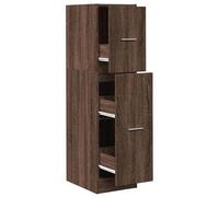 Eleganz Armario farmacéutico marrón efecto roble 30 x 41 x 118 cm - Juego de muebles de salón de madera, elegante y ahorra espacio para espacios pequeños