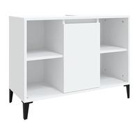 Eleganz Armario para debajo del lavabo, 80 x 33 x 60 cm, de madera y metal, juego de muebles de baño para lavabo, solución de almacenamiento, impermeable y duradero, diseño moderno para baño