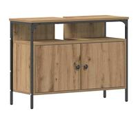 Eleganz Armario para debajo del lavabo de roble Artisan, 80 x 30 x 60 cm, tablero de fibra de densidad media, armario de baño con alta estabilidad, diseño elegante para viviendas modernas