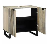 Eleganz Armario para fregadero con estante para cuarto de baño, color marrón y negro, 62 x 33 x 58 cm, solución de almacenamiento con estante para el orden y el estilo