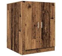 Eleganz Armario para lavadora de aspecto de madera vieja, 70,5 x 71,5 x 91,5 cm, elegante almacenamiento para lavadora y secadora, ahorra espacio y es resistente para baño o sótano
