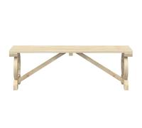 Eleganz Banco de jardín de 115 cm de madera maciza de abeto, muebles de jardín duraderos para terraza y jardín, diseño natural para horas acogedoras al aire libre