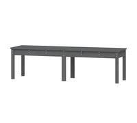 Eleganz Banco de jardín de 2 plazas de madera maciza de pino, gris, resistente y resistente a la intemperie, para terraza y jardín, perfecto para jardines pequeños y grandes