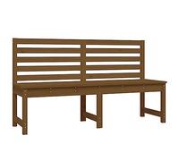 Eleganz Banco de jardín de madera de pino macizo de 157,5 cm - Asiento de jardín duradero para terraza y jardín - Diseño natural para horas acogedoras al aire libre