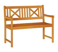 Eleganz Banco de jardín de madera maciza de acacia, robusto y resistente a la intemperie, cómodo banco para terraza y jardín, 110 x 56 x 90 cm