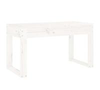 Eleganz Banco de jardín de madera maciza de pino blanco, 80 x 38 x 45 cm, muebles de jardín duraderos para terraza y jardín, perfecto para jardines pequeños y grandes