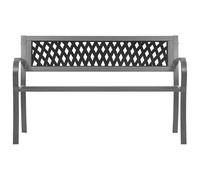 Eleganz Banco de jardín negro 120 cm de acero y plástico - Asiento de jardín duradero para terraza y jardín - Perfecto para jardines pequeños y grandes
