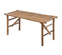 Eleganz Banco de jardín plegable de bambú, 118 cm, ligero y estable, perfecto para terraza, balcón o jardín, ahorra espacio y es resistente a la intemperie