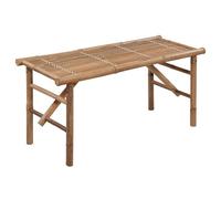 Eleganz Banco de jardín plegable de bambú de 118 cm, ligero y estable para terraza, balcón y jardín, ahorra espacio y es resistente a la intemperie, perfecto para pequeños jardines y asientos al aire