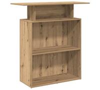 Eleganz Barra de recepción de madera para oficinas grandes | Diseño de roble Artisan, 100 x 40 x 104 cm, duradero y elegante, solución práctica para lugares de trabajo modernos