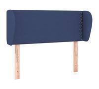 Eleganz Cabecero con orejas - Azul 103 x 23 x 78/88 cm - Funda de tela para cama y dormitorio - Cómodo reposacabezas para un sueño reparador - Diseño moderno para cualquier habitación