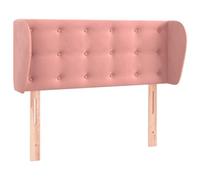 Eleganz Cabecero con orejas rosa 93 x 23 x 78/88 cm Terciopelo - Lujo cabecero para dormitorio, suave tela de terciopelo, acabado de alta calidad, ideal para viviendas modernas