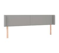 Eleganz Cabecero con orejas - Tejido gris claro 163x16x78/88 cm - Cabecero moderno para camas y dormitorios - Tejido de alta calidad para comodidad y estilo