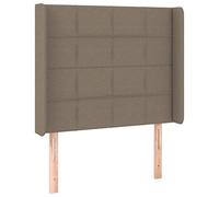 Eleganz Cabecero con orejas - Tejido Taupe 83x16x118/128 cm - Diseño moderno para dormitorio - Cómodo y elegante para un sueño reparador - Perfecto para camas y accesorios
