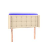 Eleganz Cabecero de cama color crema 103 x 16 x 78/88 cm - Cabecero moderno para cama y accesorios, funda de tela suave, fácil de montar, perfecto para dormitorio