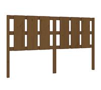 Eleganz Cabecero de cama de madera maciza de pino, color marrón miel, 185,5 x 4 x 100 cm, diseño natural para dormitorio, duradero y elegante, complemento perfecto para camas y accesorios