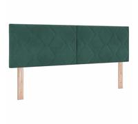 Eleganz Cabecero de cama montado en la pared de terciopelo verde oscuro - Diseño geométrico de 144 cm - Lujo para dormitorio