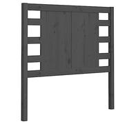 Eleganz Cabecero gris de madera maciza de pino 106 x 4 x 100 cm | cabecero de cama de alta calidad para dormitorio | duradero y natural | diseño moderno para un sueño reparador