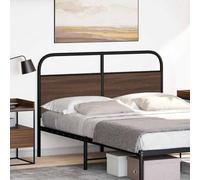 Eleganz Cabecero marrón efecto roble 140 cm para estructura de cama | acero y material de madera | diseño moderno para dormitorio | duradero y fácil de limpiar
