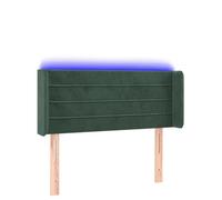 Eleganz Cabecero verde oscuro 103 x 16 x 78/88 cm terciopelo - cabecero moderno para camas con iluminación, decoración de dormitorio, diseño de lujo para un sueño reparador