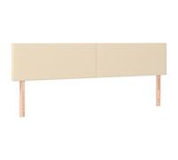 Eleganz Cabeceros 2 piezas crema 100 x 5 x 78/88 cm - Tejido de alta calidad para camas y accesorios, duradero y cómodo para un sueño reparador